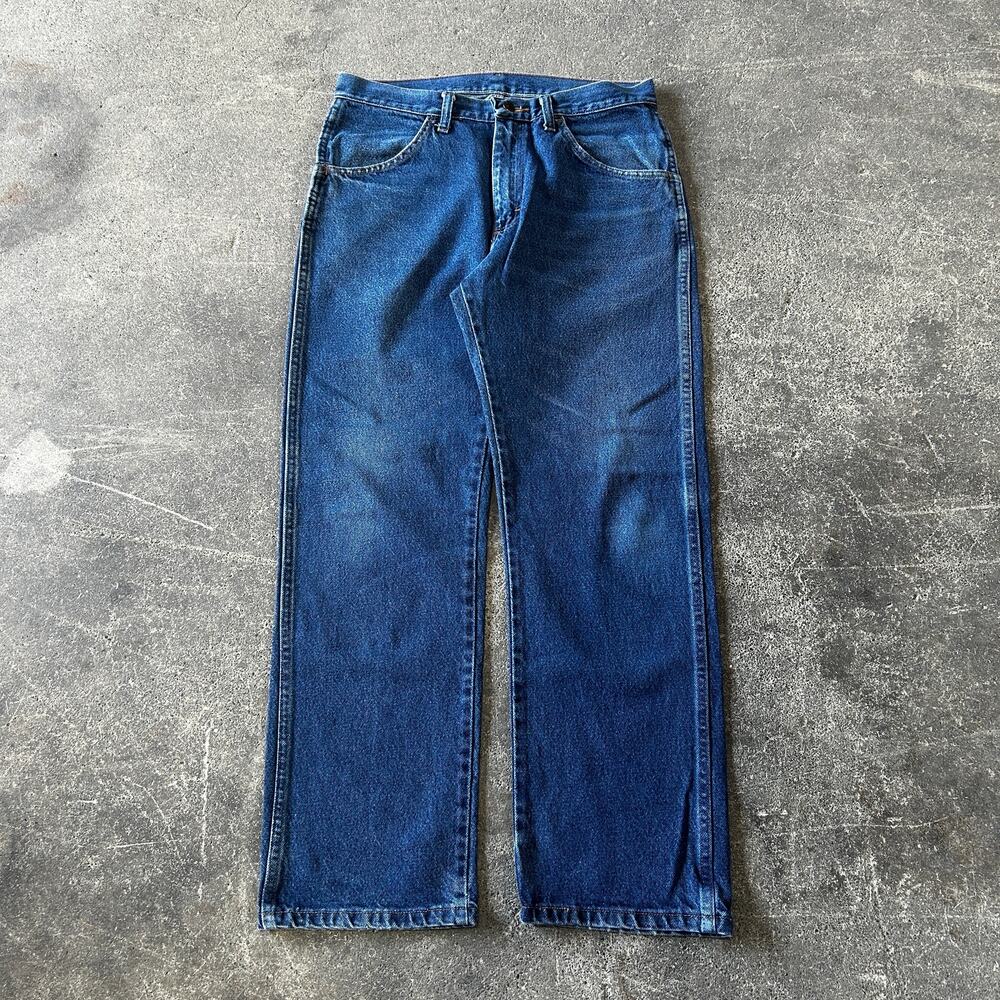 Vintage Rustler Jeans 32x30 Blue Pants Western Faded Denim Wrangler Tag 33x30